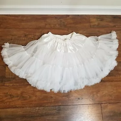 TuTu Petticoat Toddler Size 5? White Pageant Formal Flouncy Multi Layer Slip • $39.60