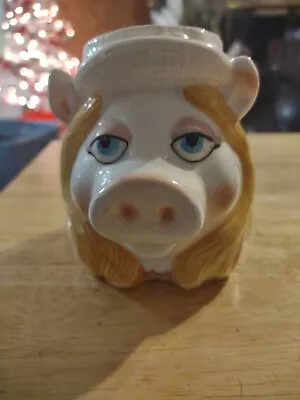 Muppets Miss Piggy Mug  Vintage Pink & White Tea/Coffee Cup • $6