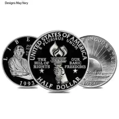 US Mint Silver Half Dollar Commem Coin BU/Proof (Random Design) • $15.44