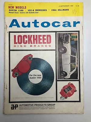 £18.37 • Buy Vintage Autocar Magazine 6 September 1963 Austin, Mercedes, Hillman