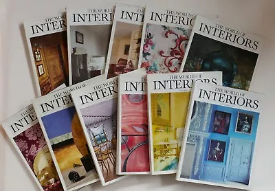 Bundle 11 Vintage 1980s Issues World Of Interiors Magazines Complete Year 1987 • £28.50