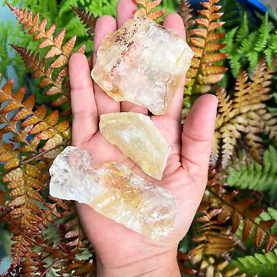 Brazilian Raw Yellow Citrine Natural Crystal Prosperity Gemstone • £7.90