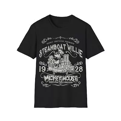 Steamboat Willie Fancy Worn Unisex Softstyle T-Shirt • $20.99