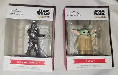 Hallmark Star Wars Christmas Ornaments Mandalorian And Baby Yoda Set • $4.99