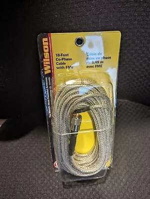 WILSONANTENNAS 305818FME 18' CO-PHASE COAX CABLE REMOVABLE PL-259 Connectors NEW • $26.99