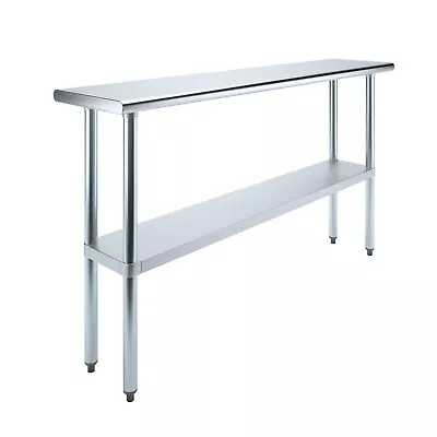 14 In. X 72 In. Stainless Steel Work Table | Metal Utility Table • $219.95