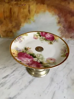 Vintage  Pedestal Cake Plate Metal Base • $29