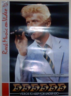 £24.99 • Buy DAVID BOWIE ORIGINAL 1980s VIDEO POSTER SERIOUS MOONLIGHT TOUR  FREE UK POSTAGE