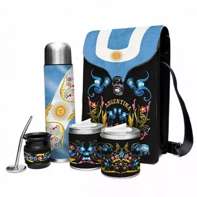 854BF10A New Set Yerba Mate Kit Containers Gourd(Cup) Bombilla(Straw) Thermo Bag • $74.90