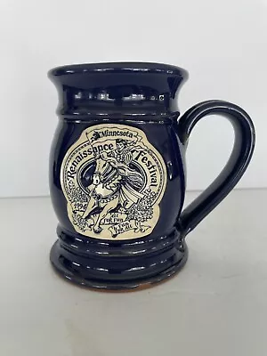 Deneen Pottery Mark Minnesota 1994 Renaissance Festival Limit Blue Mug Barware • $17