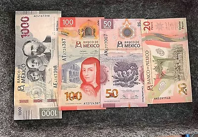 Banco De México 1000 100 50 20 Pesos • $100