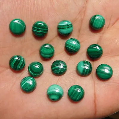 Natural Malachite Round 3 Mm To 20 Mm Cabochon  Loose Gemstone Lot • $10.80