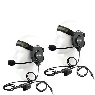 2*Retevis ET060K Headset Military Headset For Motorola MTP850 MTH600 MTH800 Plug • $19.99