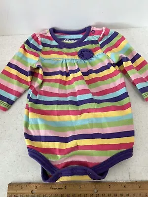 Circo Long Sleeve One-Piece Bodysuit Baby Girl 3 Months Stripes • $2.99