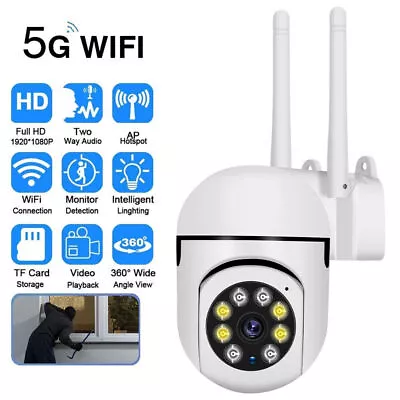 £19.99 • Buy  5G 1080P IP Camera Wireless WIFI Outdoor CCTV HD PTZ Smart Home Security IR Cam