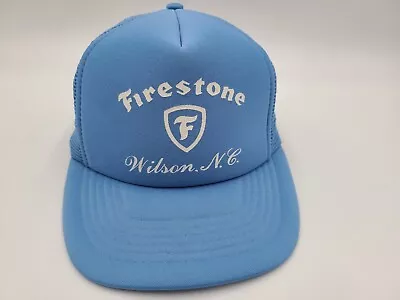 Vintage Firestone Wilson North Carolina Mesh Trucker Snapback Hat Cap Race Tires • $29.99