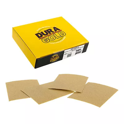 80 Grit Gold - 1/4 Sheet Hook & Loop Sandpaper Sheets 5.5  X 4.5  - Box Of 25 • $9.99