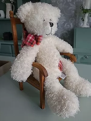 Vintage Wooden Handmade Arm Chair For Doll Or Bear With Teddy Bear • £9.99