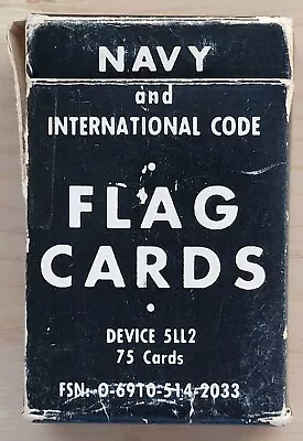 Vintage Navy & International Code Flag Cards - Device 5LL2 - 75 Cards - Complete • $7.99