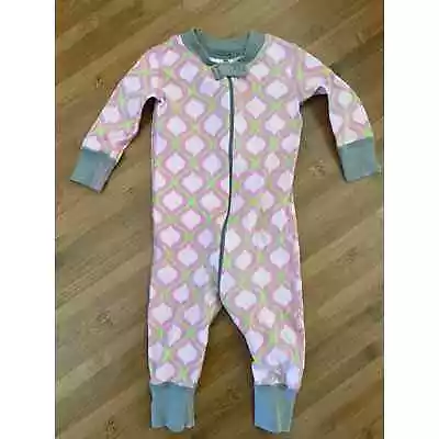 Hanna Andersson Pajamas Zippers 60 6 9 M Pink Gray Green Baby Infant Zip Organic • $17.50