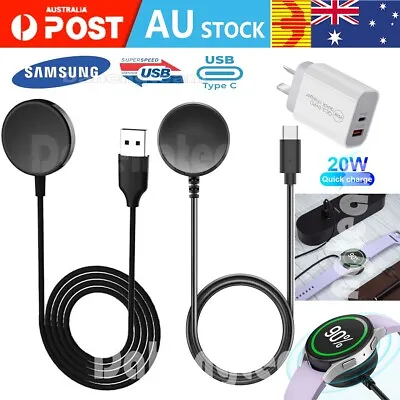 For Samsung Galaxy Watch 6 5 4 3 Smart Type C USB Charger Dock Cable Magnetic AU • $6.99