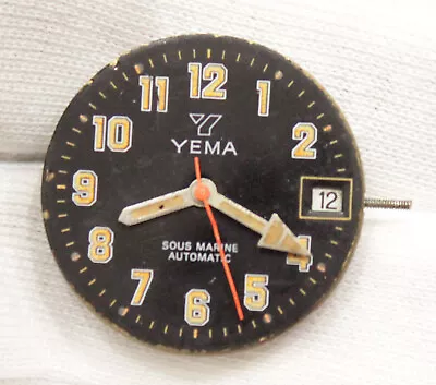 Yema Sous Marine Vintage Divers Automatic Watch Movement FE5611 With Dial +hands • £9.90