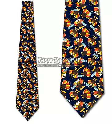 Thanksgiving Ties Men's Turkey Necktie Holiday Tie • $18.75