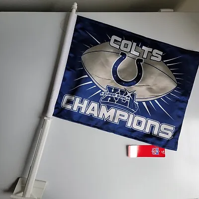 New Indianapolis Colts Champs Car Truck SUV Window Double Sided Design Flag NFL • $4.61