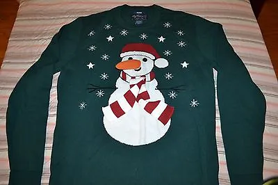Snowman Ugly Christmas Men's Sweater By American Rag Cie Men's Size: Medium NWT • $28.50