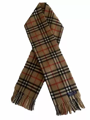 BURBERRY England Nova Check 100% Cashmere Scarf • $199