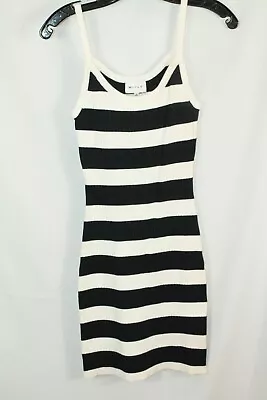 Milly Tomato Womens Blue/White Striped Strap Bodycon Dress #S $204 • $69.99