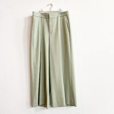 Vince Women's Twill Crop Wide Leg Pants Light Green Olive 8 • $54.99