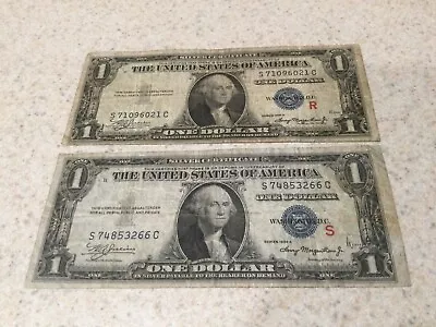 1935-A $1 Dollar Bill Silver Certificate Experimental R & S Notes - Lot Of 2 • $275