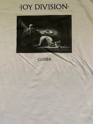 Joy Division Closer White T-shirt Awesome+rare    Great Graphics   Vintage    Xl • $199