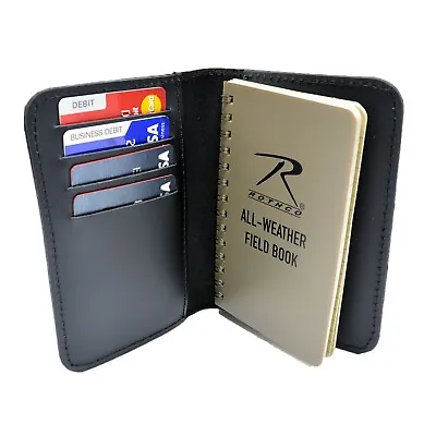Leather Book Style Memo Book Cover 3x5 Pocket Notebook All Weather Note Pad  • $22.36