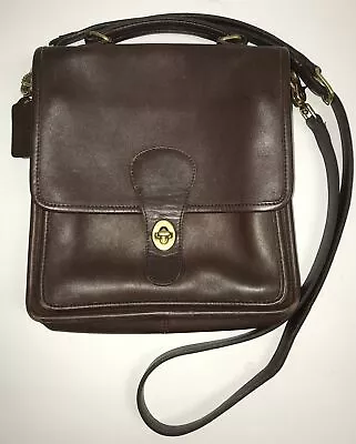 Vintage Coach Willis Women's Handbag Brown Leather Crossbody Shoulder Bag 9927 • $99.99