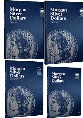 Set Of 4 - Whitman Morgan Silver Dollars Coin Folders Number 1-4 1878-1921 Book • $26