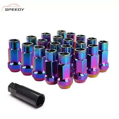 20 Pcs Extended Steel Tuner Open Ended Wheel Lug Nuts M12x1.25mm For Toyota • $22.22