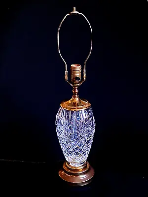 1 (One) WATERFORD ARAGLIN Cut Lead Crystal 24  Electric Lamp-Signed RETIRED • $399.99