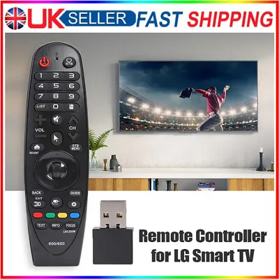 TV Remote Control With USB Receiver For LG TV Magic Remote AN-MR600 AN-MR650 UK • £15.95