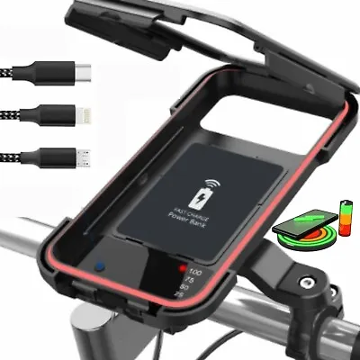 Bike Phone Wireless Charger - Motorcycle Phone Mount Wireless Charger 15W IPhone • $36.95