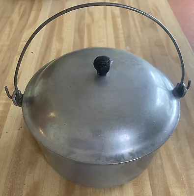 $22 • Buy Vintage Household Institute Cast Aluminum Cooking Pot With Lid And Bail Handle