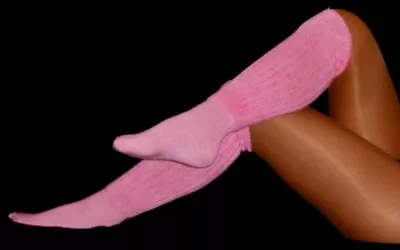 12 Pr Slouch Calf Socks Pink Hooters Uniform Soccer Run Walk Hike Role Play Sexy • $99.32