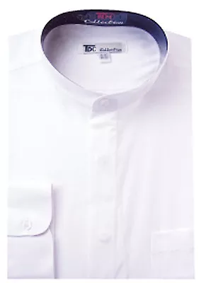 Men's Classy Mandarin Collar Hidden Button Dress Shirt Many Colors SG 01 • $14.50