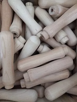$11.99 • Buy Lot Of 5 Wooden File Handles 4-3/4  Long X 1-1/16  Diam. W/ 1/4  Hole