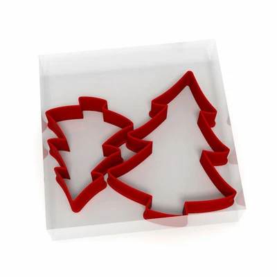 £3.49 • Buy MINI 3CM/5CM Christmas Tree Fondant Cutter Set Of 2 Icing Decoration Topping