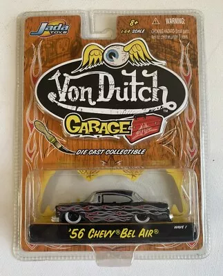 Jada Toys Von Dutch Garage '56 Chevy Bel Air  Rare Black W/ Flames Wave  1 • $12.95