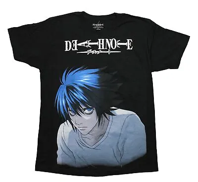 Death Note New Adult T-Shirt -  Large Image Of Blue Hair L Character • $26.98