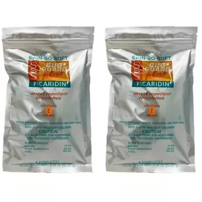 Avon Skin So Soft Bug Guard Picaridin Towelettes 2 Packs Of 8 • $19.99