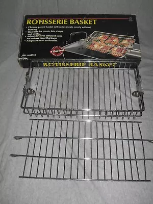 Char-Broil Meat Vegetable Rotisserie Basket W/ 3 Thickness Settings 4744 • $24.99